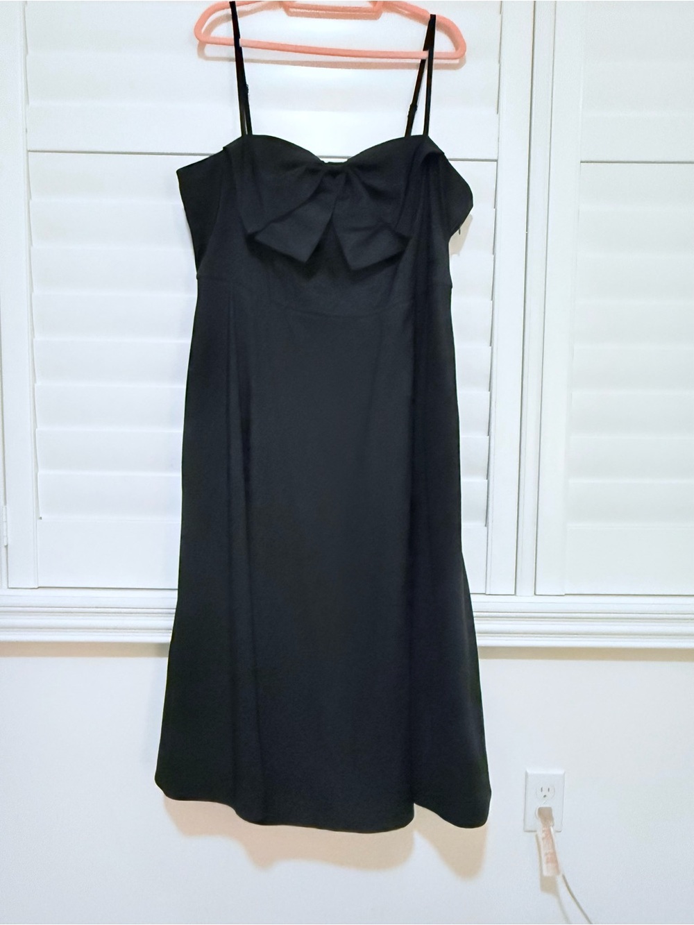 a new day Black Bow-Front Midi Slip Dress